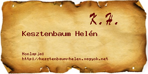 Kesztenbaum Helén névjegykártya
