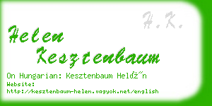 helen kesztenbaum business card